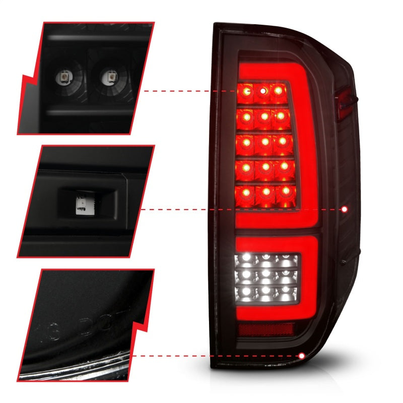 ANZO 2014-2021 Toyota Tundra LED Taillights Black Housing/Smoke Lens - eliteracefab.com