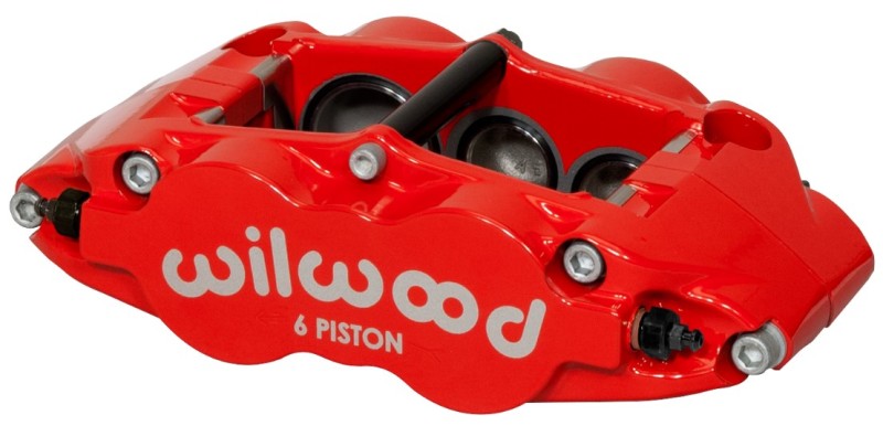 Wilwood Caliper-Forged Narrow Superlite 6R-R/H 1.75/1.25/1.25in Pistons 1.10in Rotor - Red Wilwood