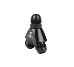 Aeromotive Y-Block Adapter Fitting Black Anodized Single AN-08 To Dual AN-08 - eliteracefab.com