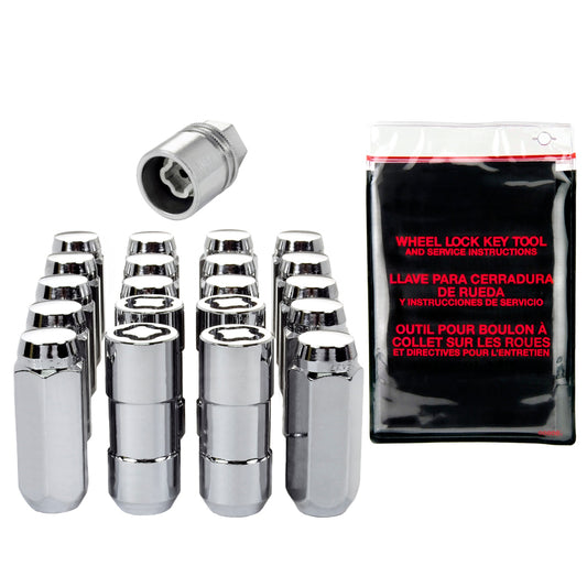 McGard M14x2.0 Chrome 5 Lug Install Kit Cone Seat - 16 Lugs - 84505