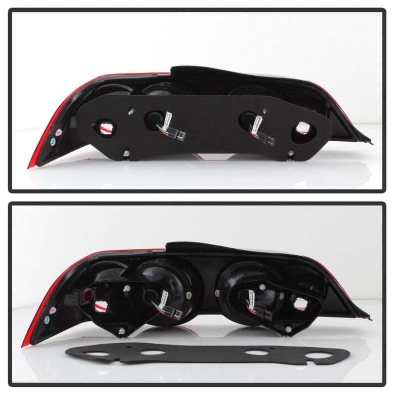 Spyder Acura RSX 02-04 LED Tail Lights Red Clear ALT-YD-ARSX02-LED-RC - eliteracefab.com