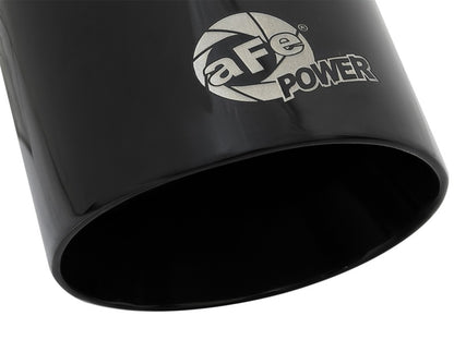 aFe MACH Force-Xp Universal 409 SS Single-Wall Clamp-On Exhaust Tip - Black aFe