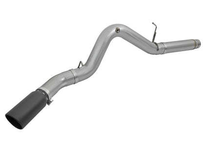 aFe LARGE Bore HD 5in Exhausts DPF-Back SS w/ Black Tips 16-17 GM Diesel Truck V8-6.6L (td) LML/L5P aFe