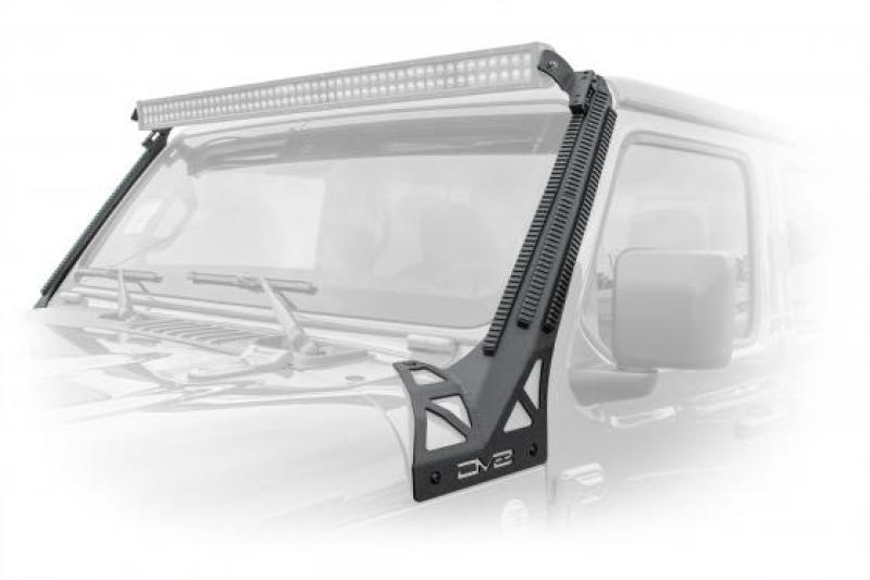 DV8 Offroad 2018+ JL/Gladiator Picatinny Rail A-Pillar Pod LED Light Mount - eliteracefab.com