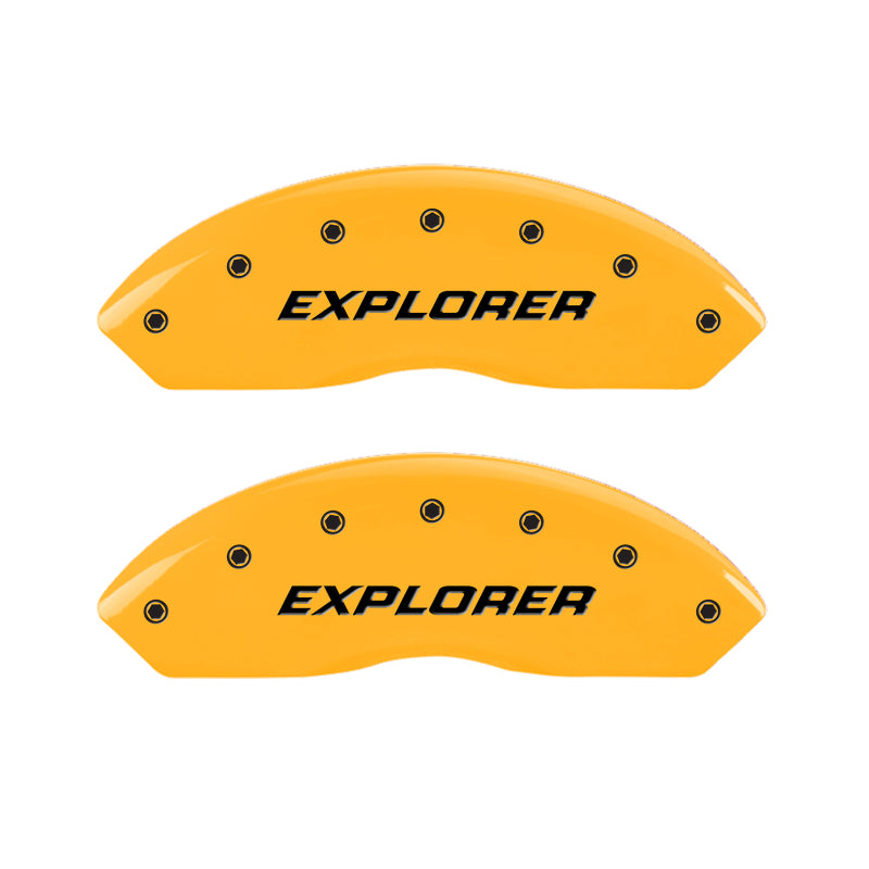 MGP 4 Caliper Covers Engraved Front & Rear Explorer/2011 Yellow Finish Black Char 2006 Ford Explorer MGP