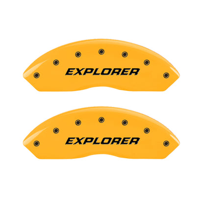 MGP 4 Caliper Covers Engraved Front & Rear Explorer/2011 Yellow Finish Black Char 2006 Ford Explorer MGP