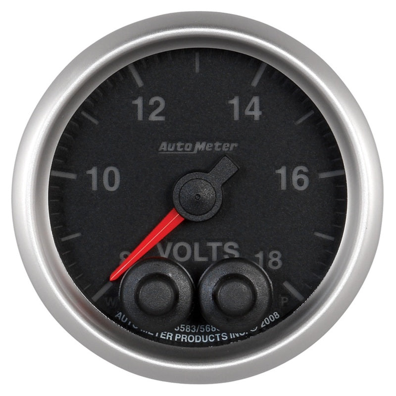 Autometer Elite 52.4mm Peak & Warn w/ Electronic Control 8-18 Volt Voltmeter 5683