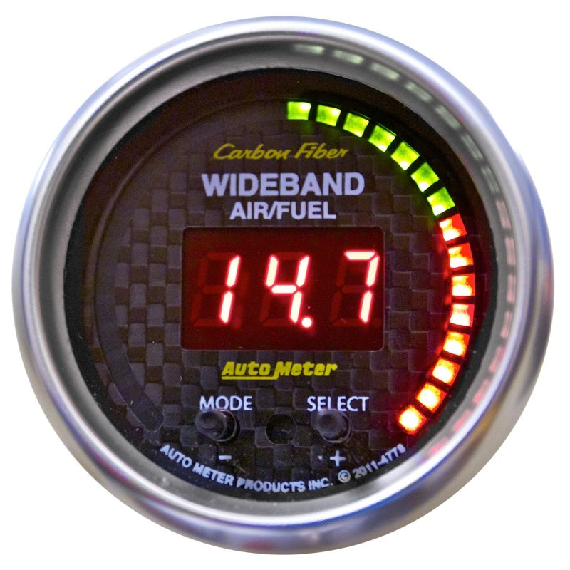 Autometer Carbon Fiber 52mm AFR or LAMBDA Digital Wideband Air/Fuel Ratio PRO Wideband A/F Kit 4778