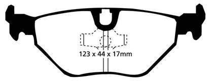 EBC 87-91 BMW M3 2.3 (E30) Yellowstuff Rear Brake Pads - eliteracefab.com