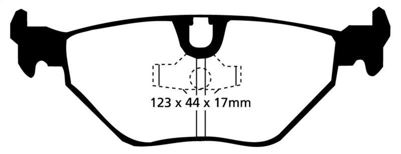 EBC 87-91 BMW M3 2.3 (E30) Yellowstuff Rear Brake Pads - eliteracefab.com