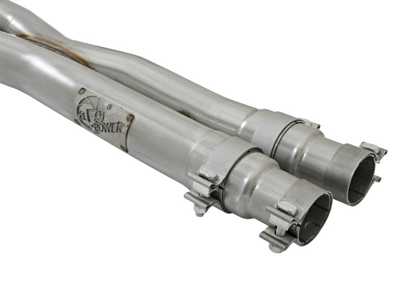 aFe MACHForce XP 3in 304 SS Cat-Back Exhausts w/ Polished Tips 15-17 Ford Mustang GT V8-5.0L/V6-3.7L aFe