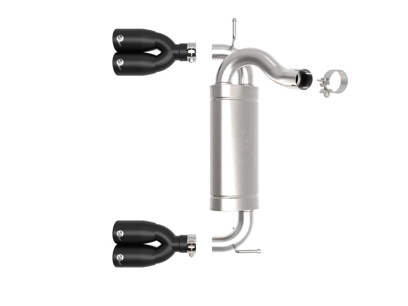 aFe Rebel Series 2.5in 409 SS Axle-Back Exhaust System Black 07-18 Jeep Wrangler (JK) V6-3.6L/3.8L aFe