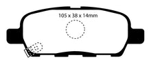 Load image into Gallery viewer, EBC 10-13 Infiniti FX35 3.5 Greenstuff Rear Brake Pads - eliteracefab.com