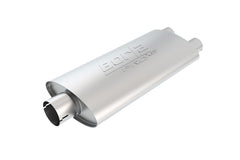 Borla Universal Center/Dual Oval 2.5in In/Dual 2.5in Out 19in x 4in x 9.5in Notched PRO-XS Muffler - eliteracefab.com