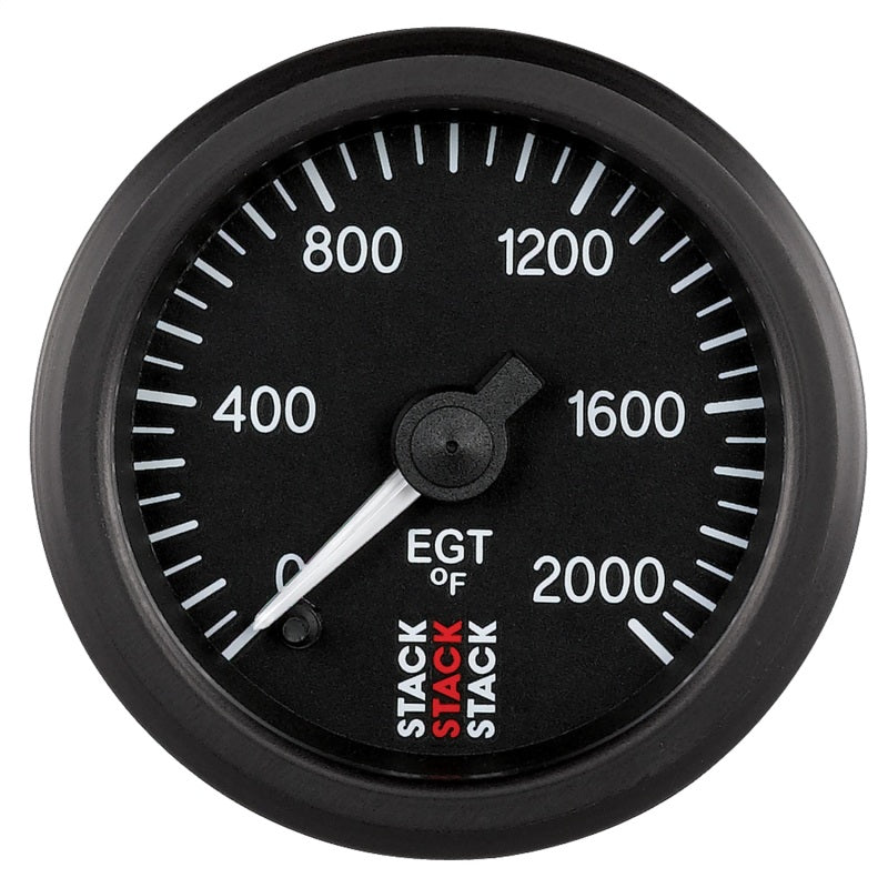 Autometer Stack 52mm 0-2000 Deg F Pro Stepper Motor Exhaust Gas Temp Gauge - Black ST3314