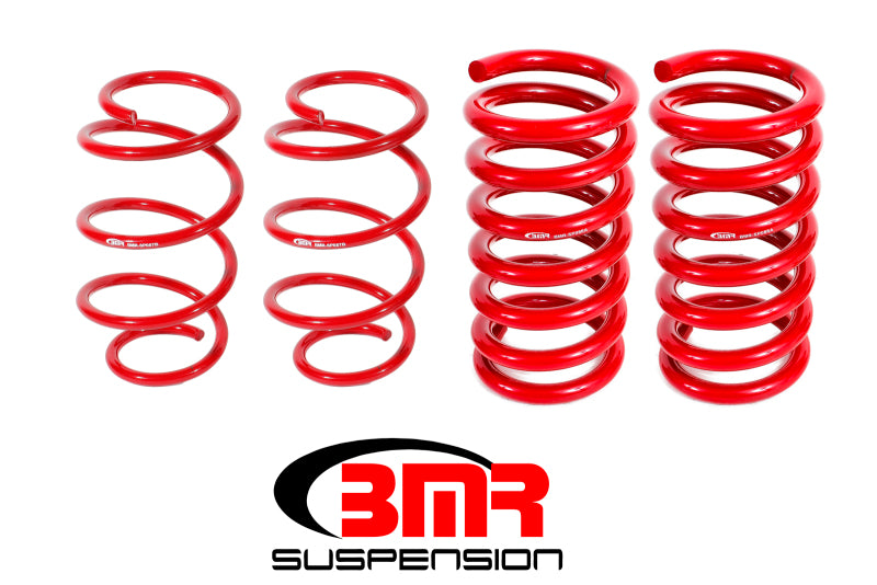 BMR LOWERING SPRINGS DRAG 1.25" FRONT 0.25" REAR - RED (2015+ MUSTANG ) - eliteracefab.com