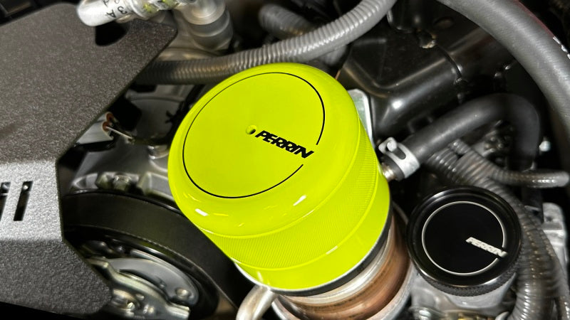 Perrin 2015+ Subaru WRX/STI Oil Filter Cover - Neon Yellow - eliteracefab.com