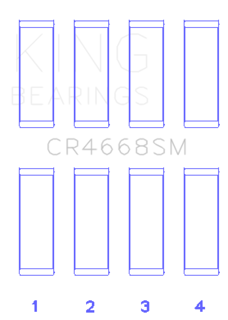 King Chrysler/Mitsubishi/Hyundai/Kia World Engine (Size 0.25 Oversized) Connecting Rod Bearing Set King Engine Bearings