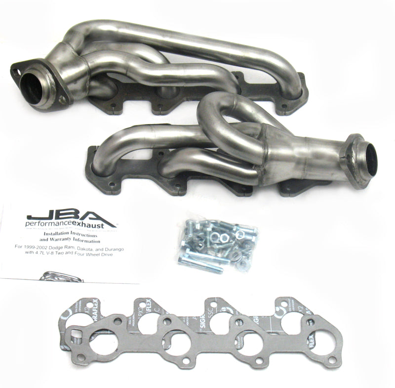 JBA 1949S | 00-03 DODGE 4.7L POWERTECH 1-1/2IN PRIMARY RAW 409SS CAT4WARD HEADER; 2000-2003 - eliteracefab.com