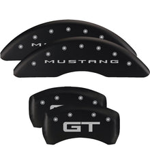 Load image into Gallery viewer, MGP 4 Caliper Covers Engraved Front &amp; Rear Tiffany Snake Black finish silver ch MGP