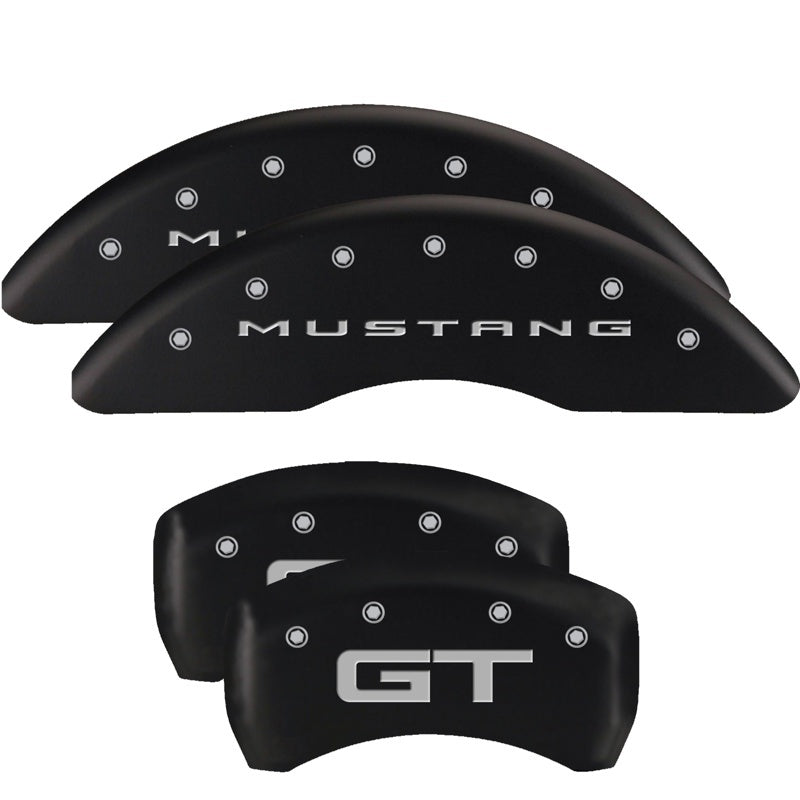 MGP Rear set 2 Caliper Covers Engraved Rear 2015/50 Black finish silver ch MGP