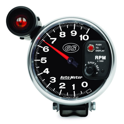 AutoMeter Gauge Tachometer 5in. 10K RPM Pedestal W/ Ext. Shift-Lite Gs 3899