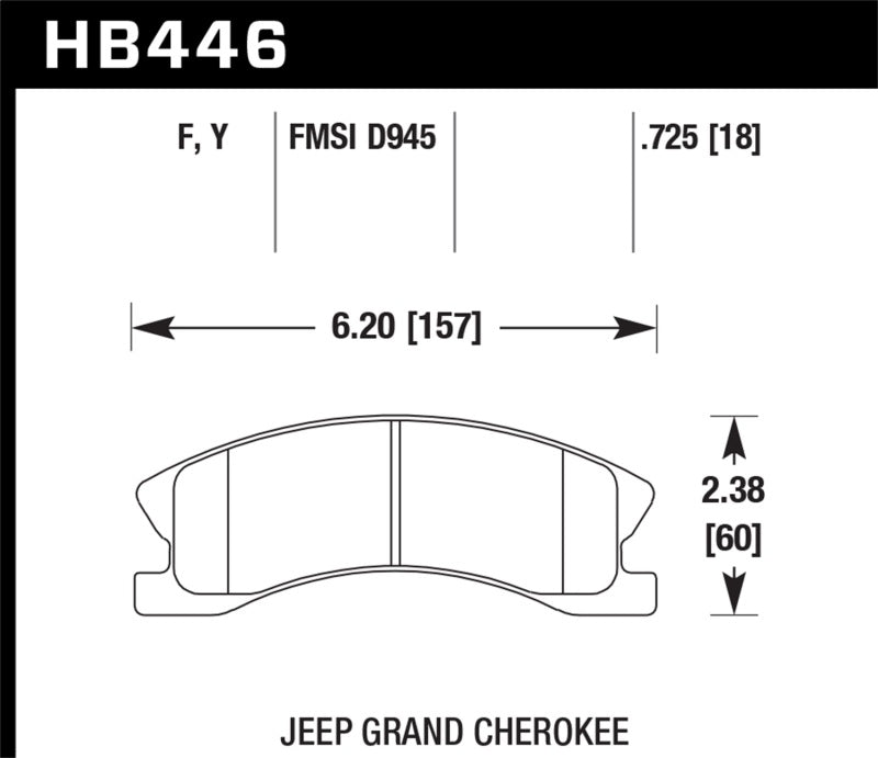 Hawk 99-04 Jeep Grand Cherokee w/ Akebono Front Calipers ONLY LTS Street Front Brake Pads - eliteracefab.com