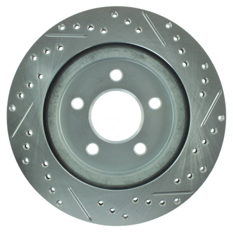 StopTech Select Sport 05-10 Ford Mustang GT Slotted and Drilled Rear Right Rotor - eliteracefab.com