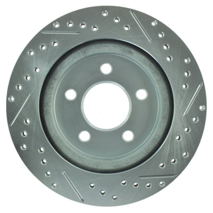 StopTech Select Sport 05-10 Ford Mustang GT Slotted and Drilled Rear Right Rotor - eliteracefab.com