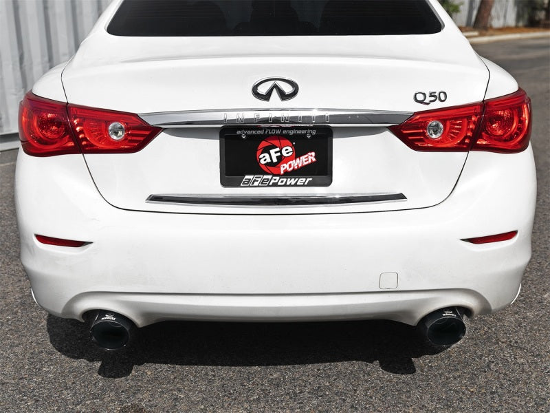 aFe Takeda 2.5in 304 SS Axle-Back Exhaust w/ Black Tips 16-18 Infiniti Q50 V6-3.0L (tt) - eliteracefab.com