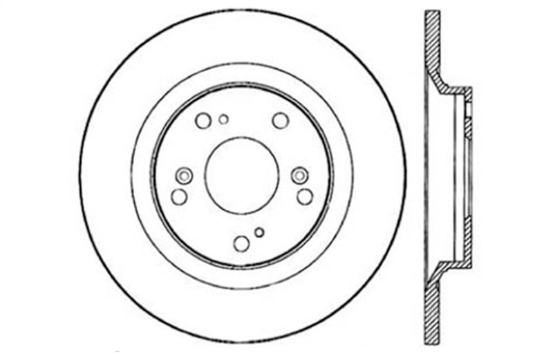 StopTech 00-09 S2000 Slotted & Drilled Left Rear Rotor - eliteracefab.com