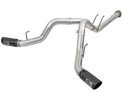 aFe ATLAS 4in DPF-Back Alum Steel Exhaust System w/Black Tip 2017 Ford Diesel Trucks V8-6.7L (td) - eliteracefab.com