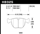 Hawk Performance Ceramic Brake Pads - HB325Z.720