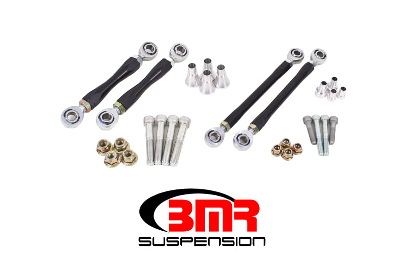 BMR 08-17 Challenger Front and Rear Sway Bar End Link Kit - Black - eliteracefab.com