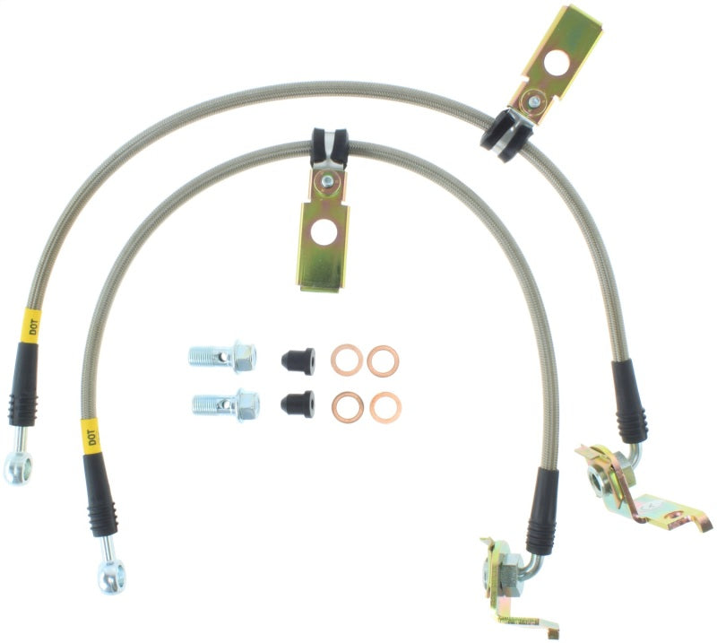 StopTech 95-00 Dodge Viper Stainless Steel Rear Brake Line Kit - eliteracefab.com