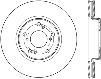 Stoptech 13-18 Honda Accord Premium Slotted CRYO-STOP Front Rotor Stoptech