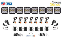 Load image into Gallery viewer, Diode Dynamics SS5 Pro Universal CrossLink 8-Pod Lightbar - Yellow Combo