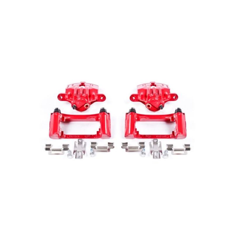 Power Stop 98-02 Chevrolet Camaro Rear Red Calipers w/Brackets - Pair - eliteracefab.com