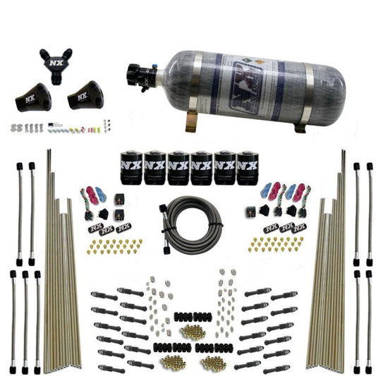 Nitrous Express 8 Cyl Dry Direct Port, Three Stage, 6 Solenoids, W/ Composite Bottle - 93206-12
