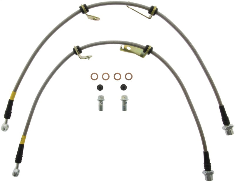 StopTech 06-17 Lexus HS250h / Toyota RAV4 Stainless Steel Front Brake Lines - eliteracefab.com