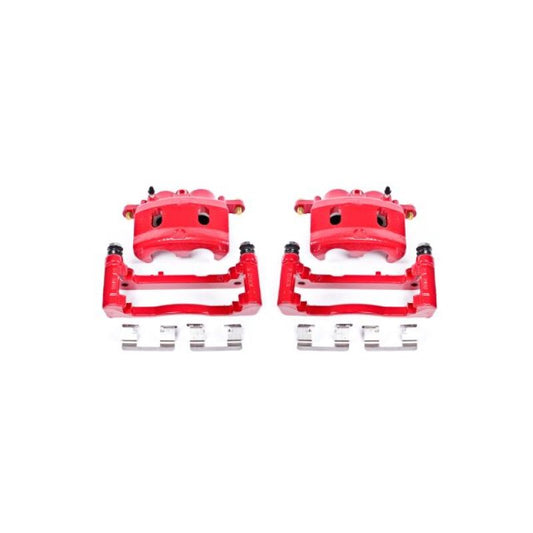 Power Stop 07-08 Cadillac Escalade Front Red Calipers w/Brackets - Pair - eliteracefab.com