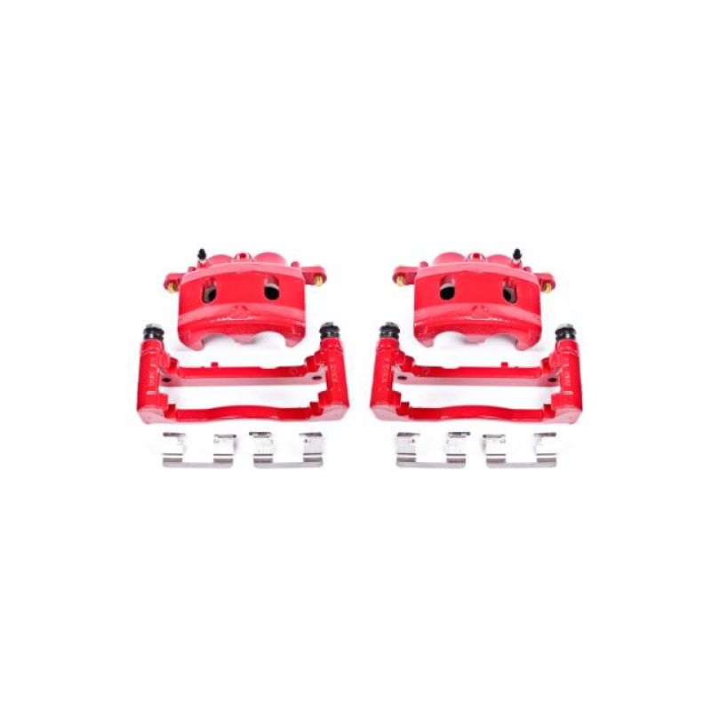 Power Stop 07-08 Cadillac Escalade Front Red Calipers w/Brackets - Pair - eliteracefab.com