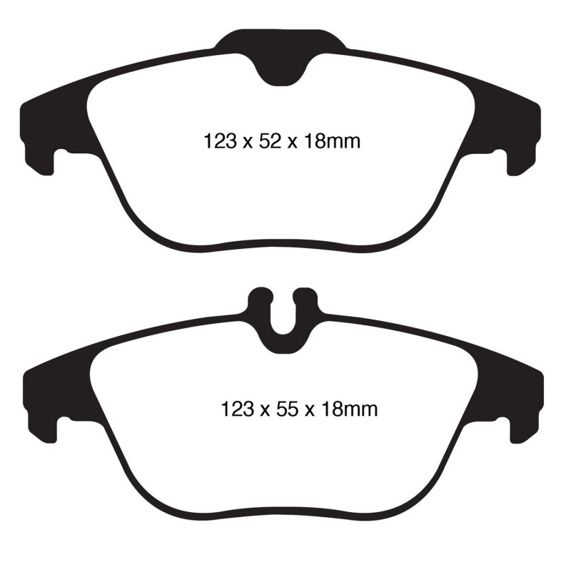 EBC 12-14 Mercedes-Benz C250 (W204) 1.8 Turbo Yellowstuff Rear Brake Pads - eliteracefab.com