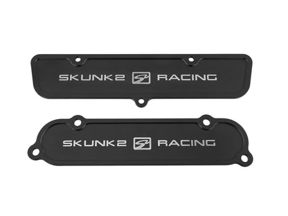 Skunk2 Black Anodized Billet 6061 Aluminum Intake & Exhaust Port Covers - K-Series Cylinder Heads - eliteracefab.com
