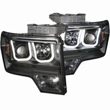 Load image into Gallery viewer, ANZO USA Ford F-150 Projector Headlights W/ U-Bar Black; 2009-2014 - eliteracefab.com