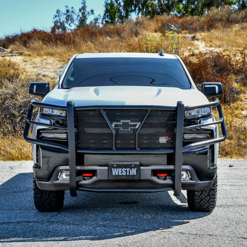 Westin 19-21 Chevrolet Silverado 1500 HDX Modular Grille Guard - Black Westin
