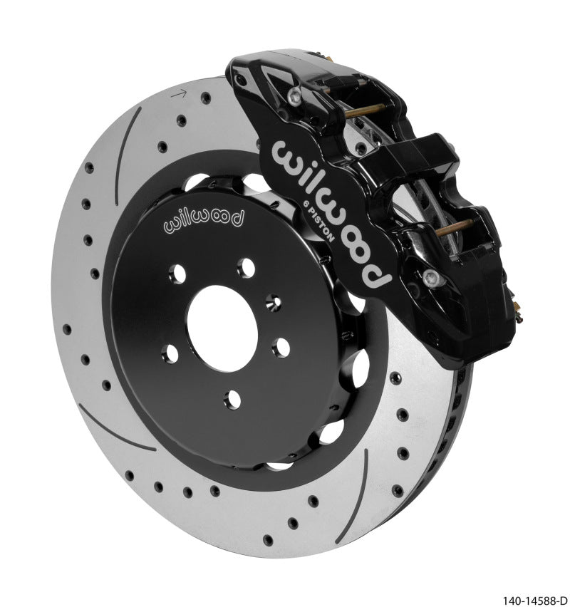Wilwood AERO6 Front Kit 15.00in BBK - 08-12 Audi A4/A5/S5 - Drilled & Slotted Rotor Wilwood