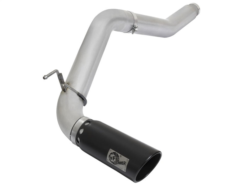 aFe Atlas Exhaust 5in DPF-Back Al Steel 2016 Nissan Titan XD V8-5.0L Black Tip - eliteracefab.com