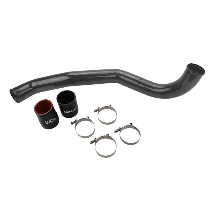 Wehrli 17-19 Chevrolet 6.6L L5P Duramax Driver Side 3in Intercooler Pipe - WCFab Grey - eliteracefab.com