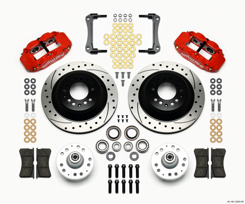 Wilwood Narrow Superlite 6R Front Hub & 1PC Rtr Kit 12.88in Dril -Red 79-81 Camaro Wilwood